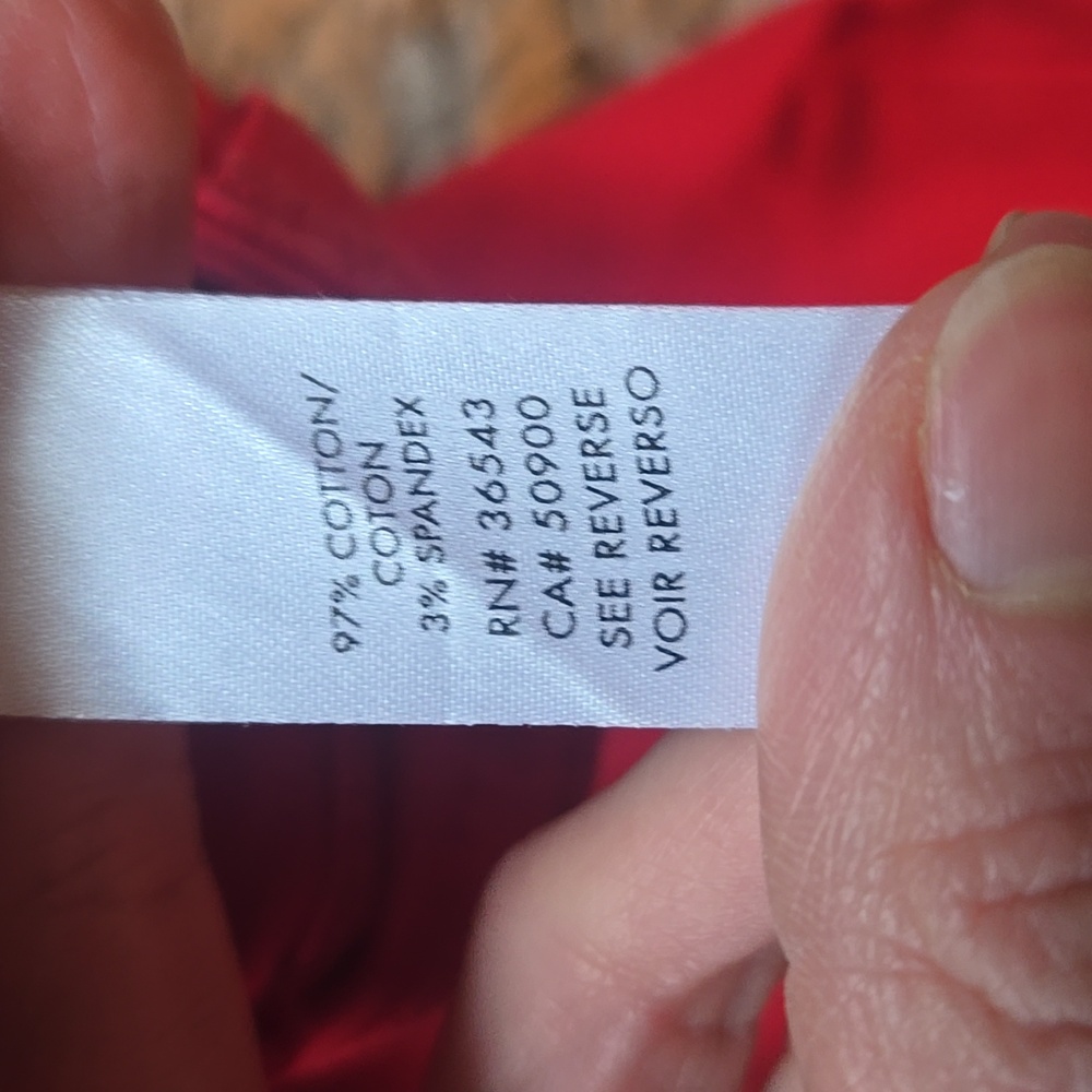 Calvin Klein Red Pants with Zipper Detail - Picture 11 of 16